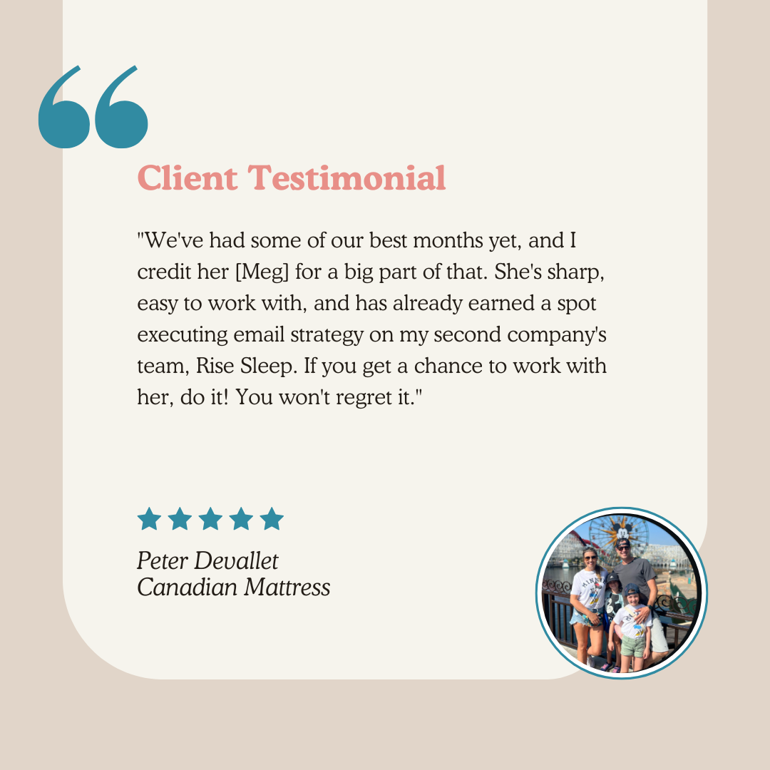 Client testimonial from Peter
