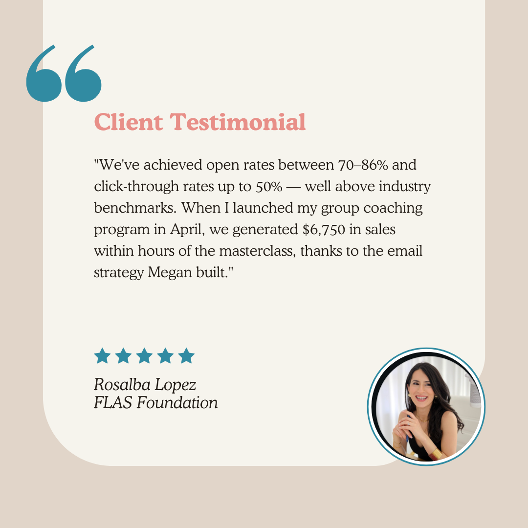 Client testimonial from Rosalba